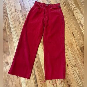 Vintage Versace Red Wide-Leg Jeans Couture size 2 (read)